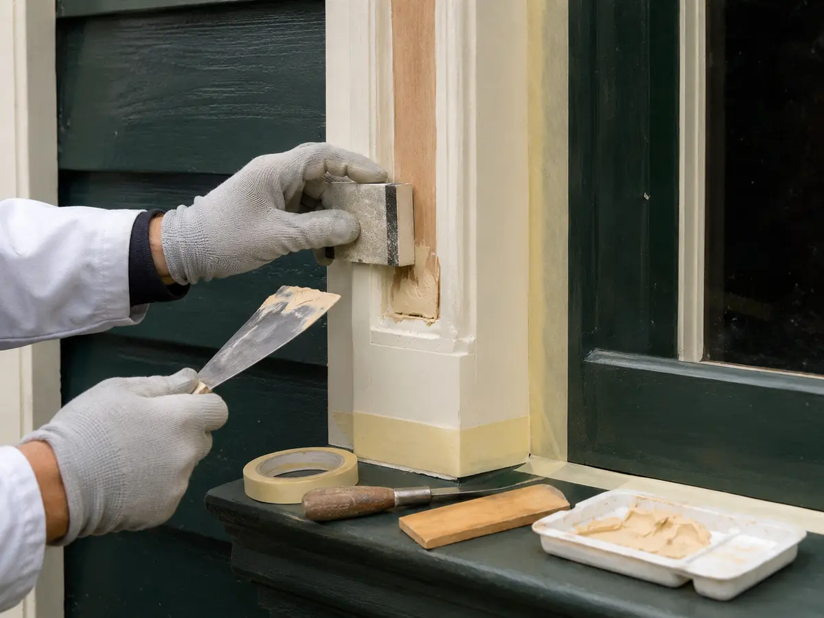 Voorbereiding en herstel van houten buitenkozijnen
